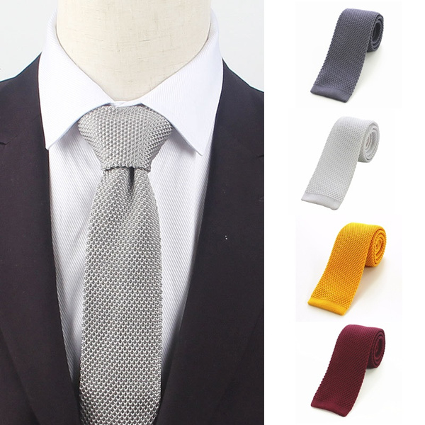 Mens Colourful Tie Knit Knitted Ties Necktie Narrow Slim Skinny Woven