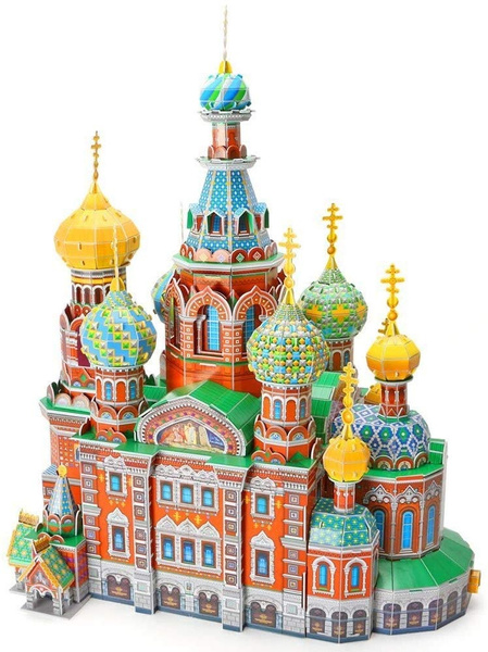 3d puzzle Church of the Savior on SPILLED Blood iglesia Petersburgo cubic Fun 