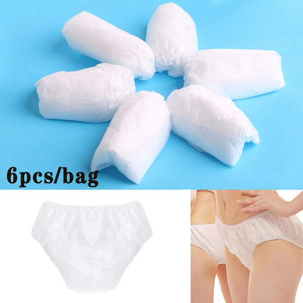 6pcs/bag Non-woven Disposable Underwear for Women Soft SPA