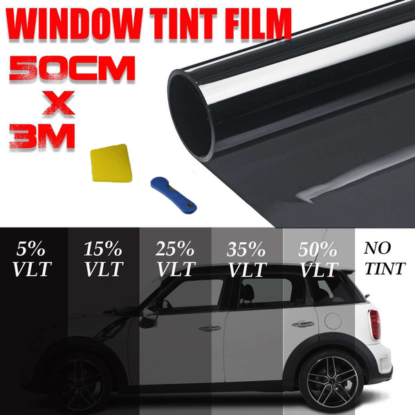 50cmx300cm Dark Black Car Window Tint Film Glass 5 50 Roll Car Auto House Windows Glass Tinting Solar Protection Wish