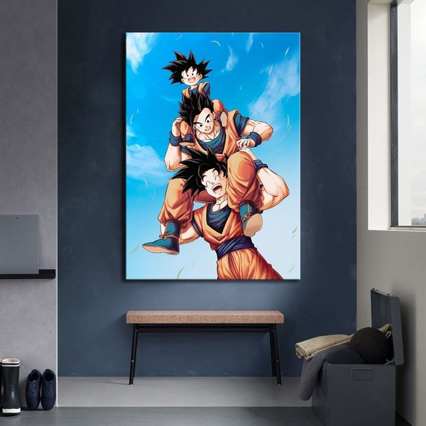 HD Anime Poster Dragon Ball Z Goku Family Cartoon Wall Picture Canvas  Painting for Children Bedroom Wall Decor | Wish