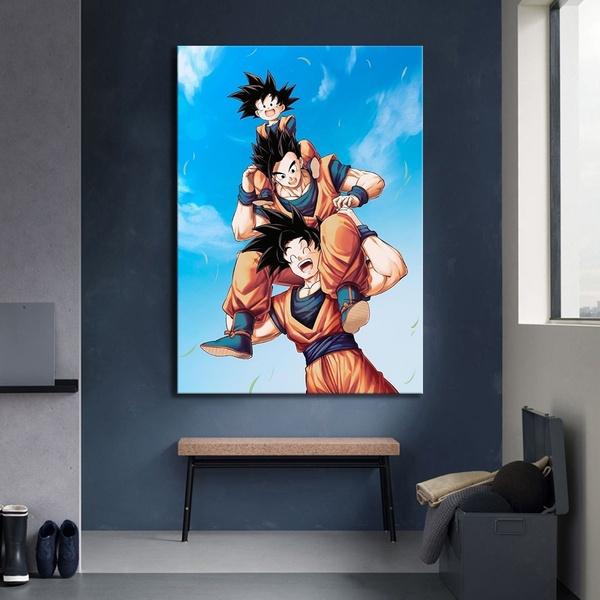 Anime japonês Pintura Canvas Dragon Ball Gohan Cartaz Dos Desenhos Animados  Imprimir Mural Pictures Wall Art Casa Decoração do Quarto das Crianças  Presentes - AliExpress