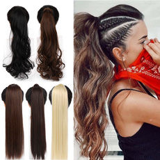 ponytailextension, curlyhairpiece, longstraighthair, clip in hair extensions