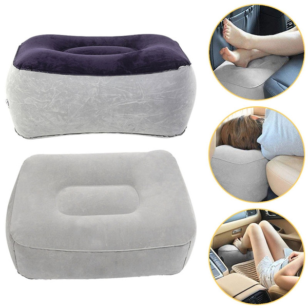 Soft Footrest Pillow PVC Inflatable Foot Rest Pillow Cushion Air Travel  Office Home Leg Up Relaxing Pillow