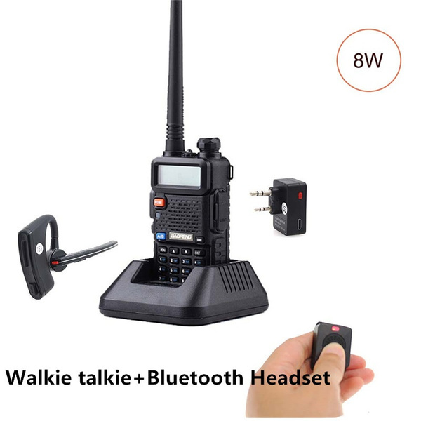 Napier Mechanica Bevatten Walkie Talkie Bluetooth Headset+Baofeng UV-5R 8W Walkie Talkie Long Range  Ham Cb Radio | Wish