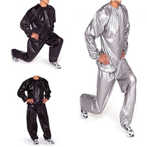 Combinaison Sauna Sweat Heavy Duty - Perte De Poids - Argenté Taille XXXL - SODIAL