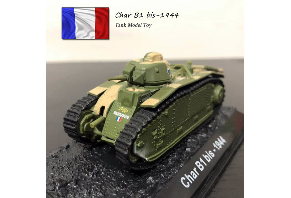 1:72 Army French Battle Tank WWII Char B1 Bis 1944 Model Playset Gift 