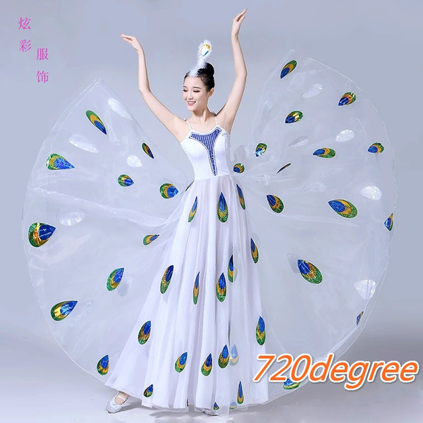 White Peacock Dress