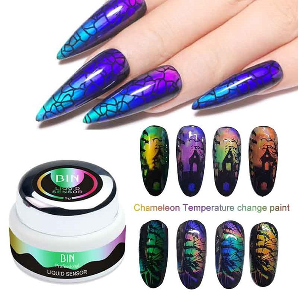 1 pc thermochromic liquid neon chameleon temperature color changing