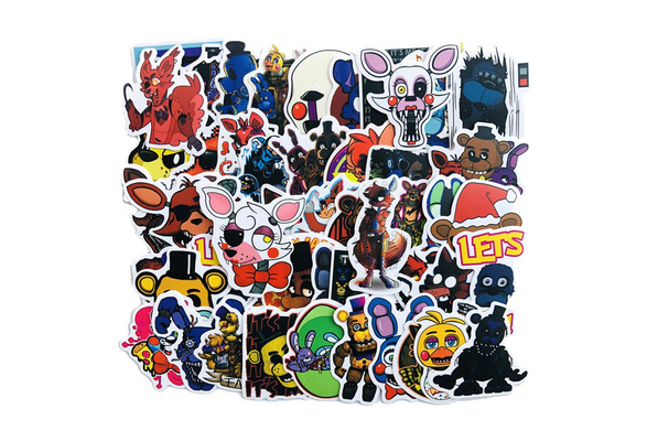 50pcs Five Nights At Freddy's Stickers Vinyl Laptop Luggage Decals Dope  Sticker