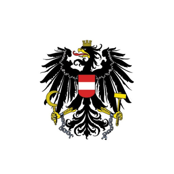 Fashion 9.6CM*10.2CM Personality Funny Austria Flag Coat Of Arms Car Sticker  Decal 6-1087