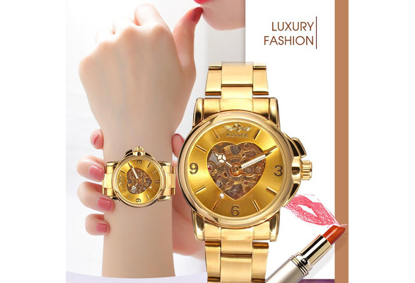 Orologi Belli D'oro Orologio Da Donna Alla Moda Di Marca Di Lusso Orologio  Automatico Scavato Orologio Da Donna Orologi Da Polso Meccanici | Wish