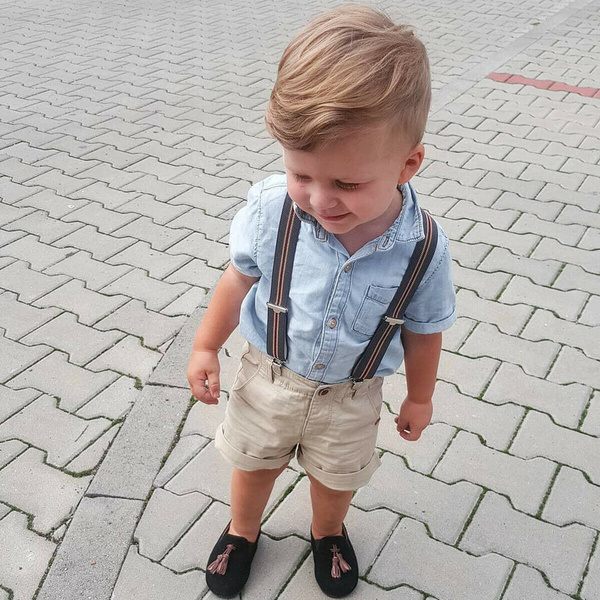 Short 4Pcs Set Gatti Baby Boy Child Gentleman Suit Suspenders Style Short Sleeve Shirt 