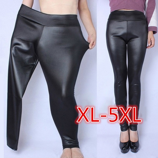 XL-5XL Plus Size Women's Fashion Skinny Leggings High Waist Stretchy Pants