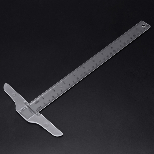 1pcs 30cm 12 Plastic T Square Metric Ruler Cm Inch Double Side Scale Measuring Tool Ver Wish