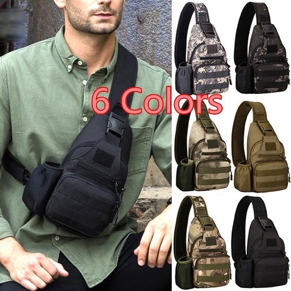 Male Military Shoulder Bags Travel Crossbody Bags Men Chest Bag