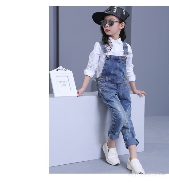 Kids Children Girls Clothes Denim Hole 