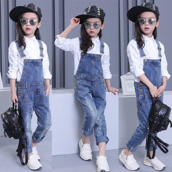 Casual Wear Blue Kids Girls Denim Jumpsuit, Age: 5-9 Years at Rs 410/piece  in New Delhi
