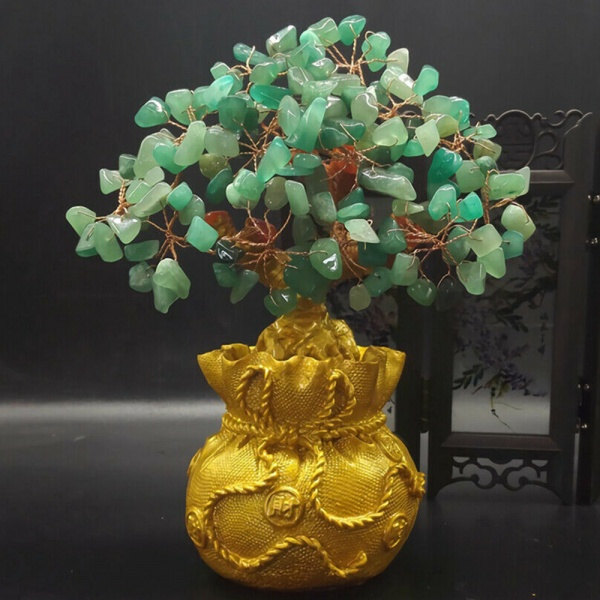 1pc New Feng Shui Money Wealth Tree Citrine Amethyst Crystal Gem Spiritual  Lucky Tree Home Decor Gift | Wish