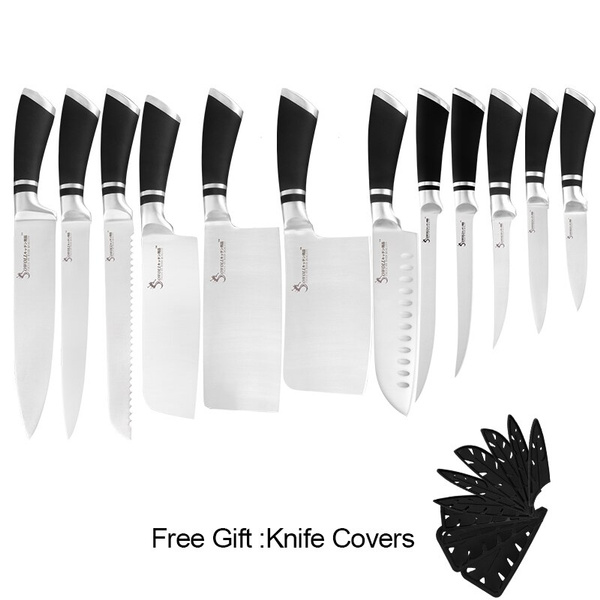 12PCS Kitchen Knives Set ,Stainless Steel Chef Knife Set with