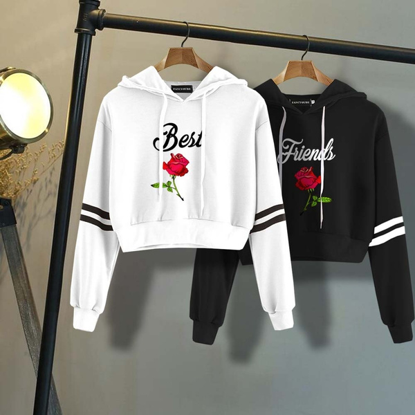 friends crop hoodie