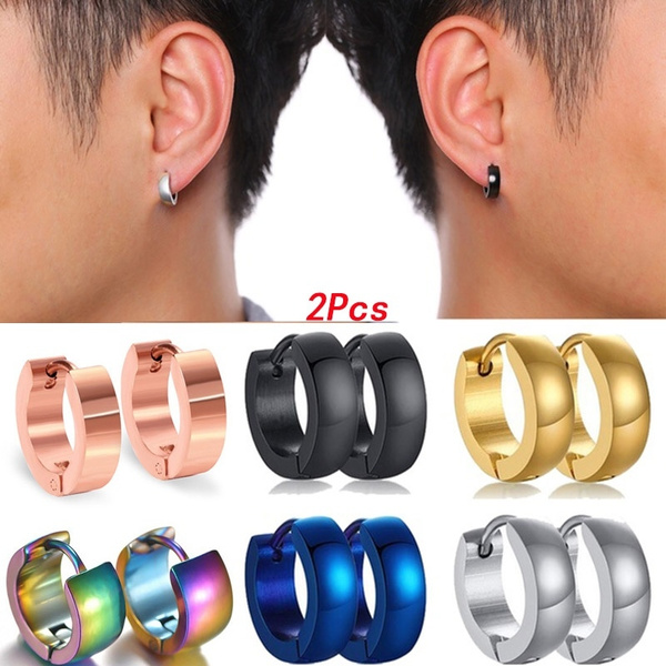 Steel on sale hoop earrings