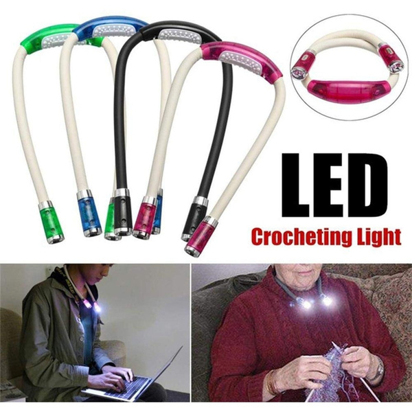 1PC Flexible Led Neck Handsfree LED Night Work Light For Crocheting Reading  Internal Lighting Lamp
