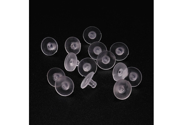 100pcs/lot Earrings Rubber Earring Back Silicone Round Ear Plug Blocked Caps  Earrings Back Stoppers Supplies for jewelry DIY Ear