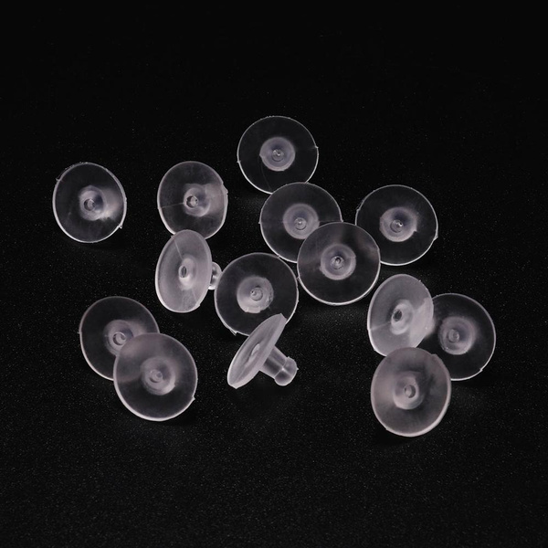 100pcs/lot Earrings Rubber Earring Back Silicone Round Ear Plug