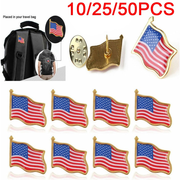 PCS of 100 AMERICAN FLAG LAPEL PINS United States USA Hat Tie Tack Badge Pin 