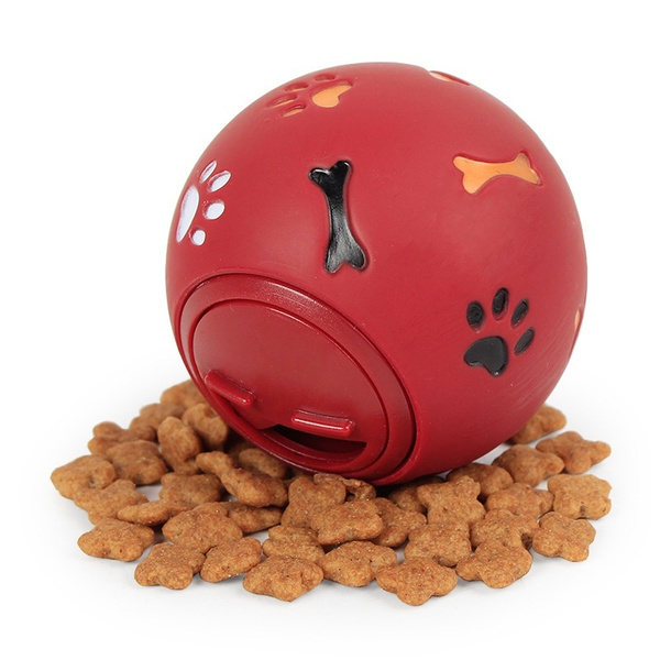 1pc Rubber Pet Dog Toy Interactive Dog Food Dispenser Ball