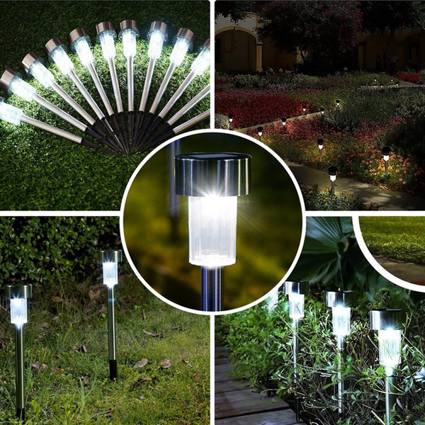 Solar Lamp Garden Stainless Steel Solar Lamp Lantern Outdoor Light Waterproof Garden 