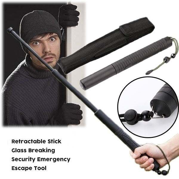 Outdoor Portbale Telescopic Pole Expandable Baton for SelfDefense