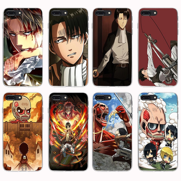 اشكال الفطائر Japanese Anime Attack on Titan Shingeki No Kyojin Phone Case for IPhone 5 5S SE 5C 6 6s 7 8 Plus XS XR XS 11 Pro Max X Coque for Samsung Galaxy S10 ...