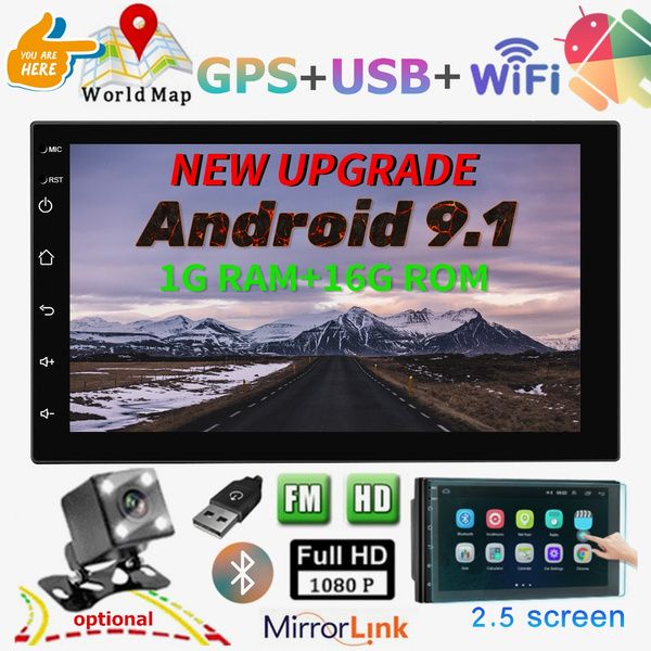 7" 2DIN HD Touch Screen Car Stereo Radio MP5 Player Bluetooth Rear Camera 1G+16G 