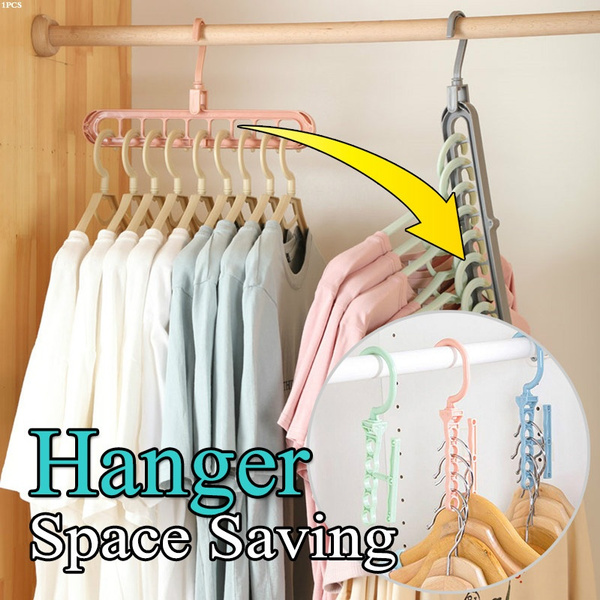 Multifunctional 9 hole rotating magic online hanger