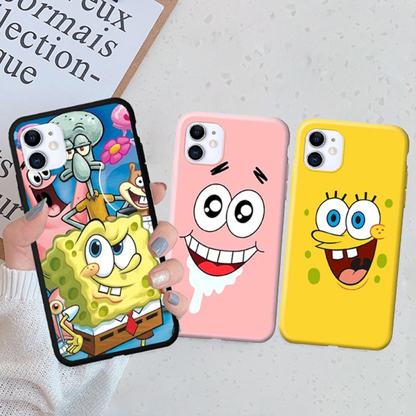Classic Cartoon Spongebob Pattern TPU Case for iPhone 11 11 Pro 11 Pro Max  X Xr Xs Max Xr 8 7 6 6S Plus Cute Cases for Samsung Galaxy S10E S10 S9