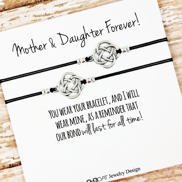 Matching Necklace Bracelet Set for Mother and Daughter