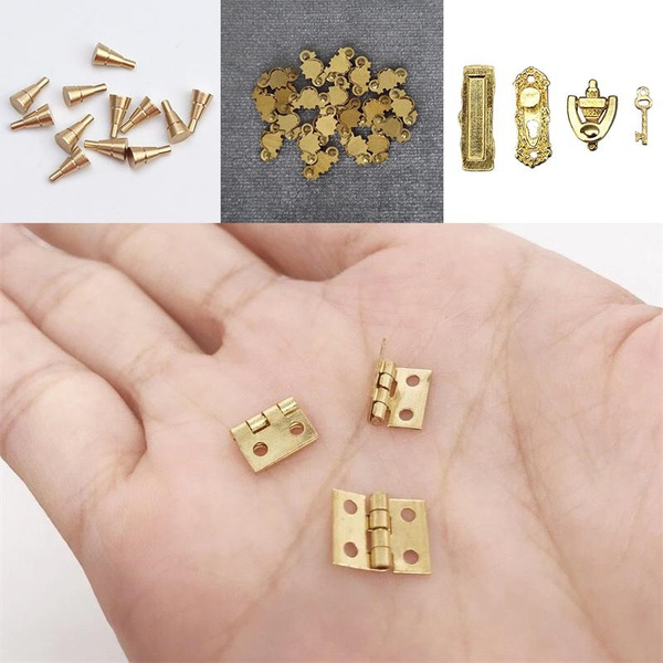 12Pcs/Pack 112 Miniature Dollhouse Hinge Screws Ornament Diy