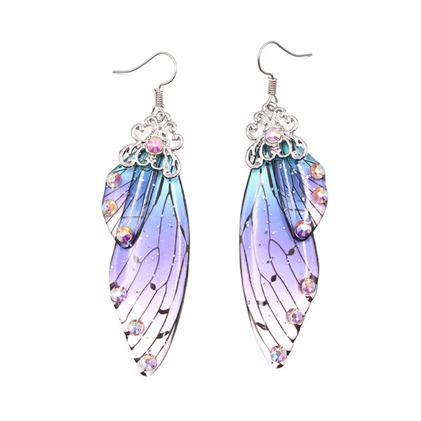 Blue Morpho Fairy Wing Earrings – Candy's Kloset