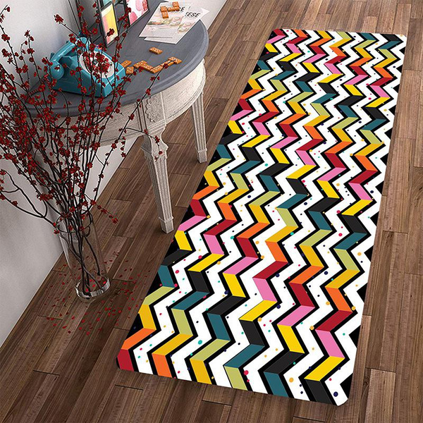 Anti Slip Kitchen Carpet for Floor Large Long Stripe Hallway Mat