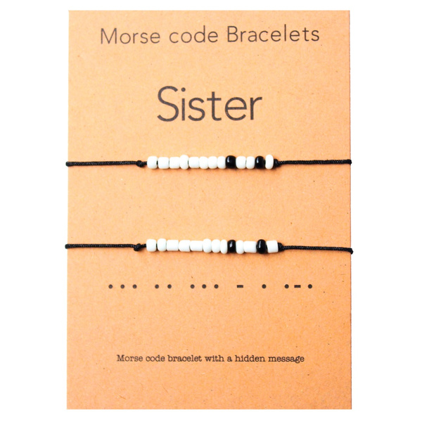 Sister morse code deals bracelet