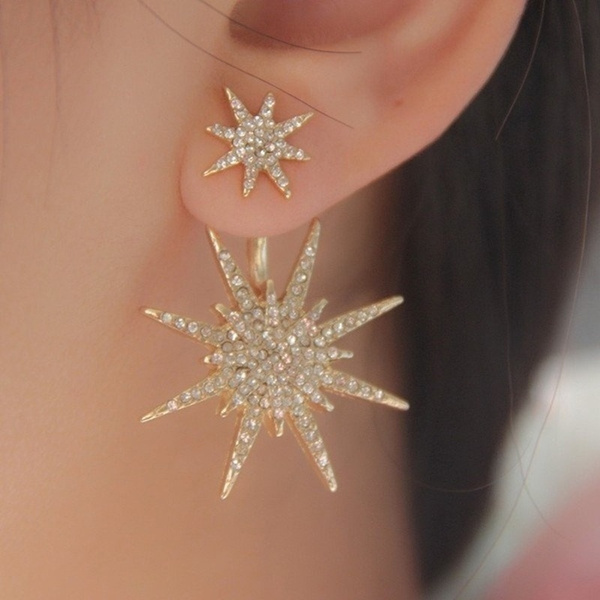 Sparkling Snowflake Stud Earrings