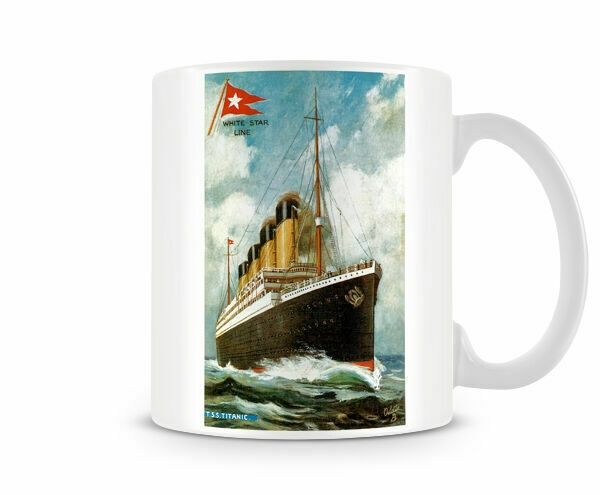 PCard079 Printed Mug White Star Line Ship RMS TITANIC built in 1911 