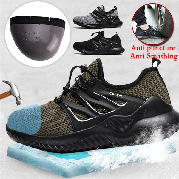 Men's Steel Toe Caps Work Boots Safety Shoes Net Outdoor Light Sneakers 