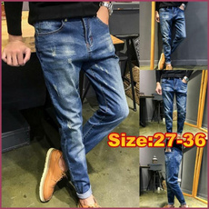 men's jeans, Plus Size, Winter, slim