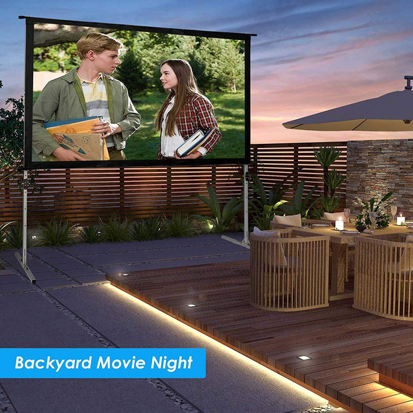 Projector Screen With Stand Outdoor 16 9 Projection Portable Carry Bag Foldable For Indoor Backyard Camping 120 Inch Wish Projector Screen With Stand Outdoor 16, Projector Screen Outdoor With Stand