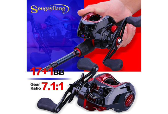 Sougayilang Baitcasting Fishing Reel 18BB 7.1:1Ratio Baitcaster