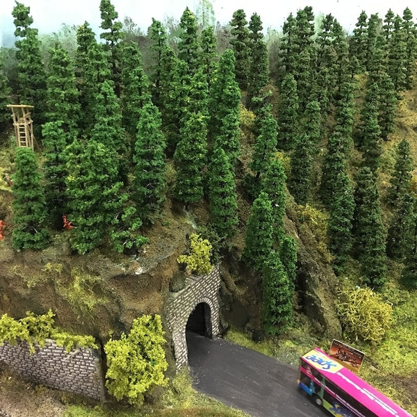 N scale hot sale pine trees