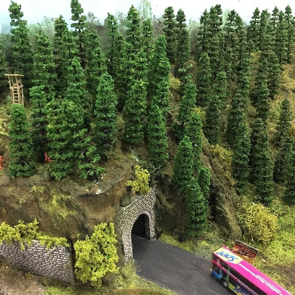 S0403 20pcs 9cm  Model Train Pine Trees Railroad  Scenery Layout TT HO Scale NEW 
